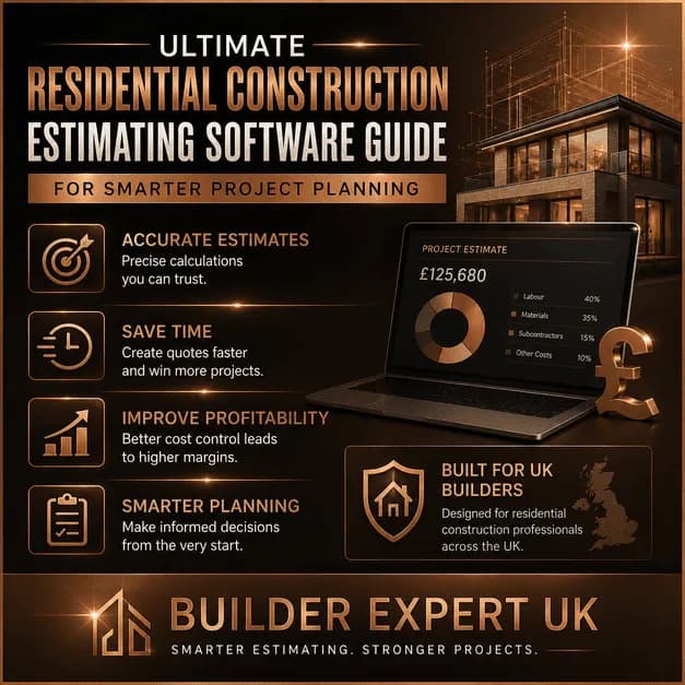 Infographic explaining how residential construction estimating software improves quoting accuracy and project planning
